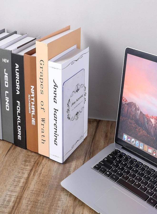 JOUTYFOR 12Pcs Clear Bookends for Heavy Books,Acrylic Book Shelf Organizer for Desk,Plastic Heavy Duty Book Holders Standand Invisible Bookshelf Dividers Decorative,Suitable for Office Home Weighted Bookends - Image 5