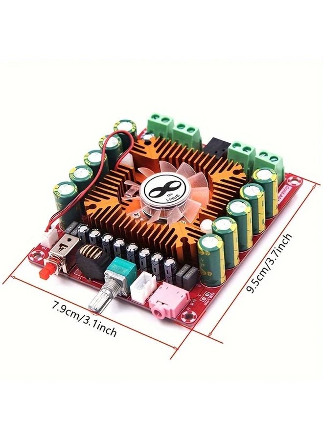 TDA7850 لوحة مكبر صوت سيارة 4 قنوات 50 وات بجهد مستمر 12-16 فولت مع شاشة LED حمراء (قطعة واحدة) - Image 3