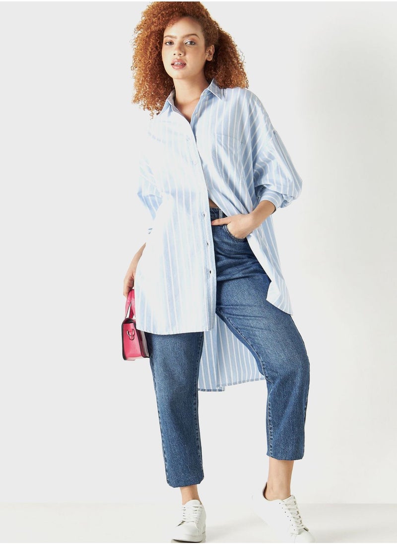 Lee Cooper - Striped Denim Shirt - Image 1