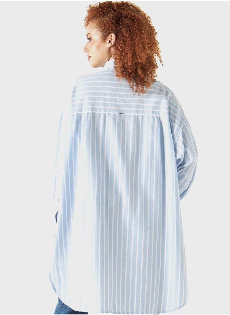 Lee Cooper - Striped Denim Shirt - Image 1