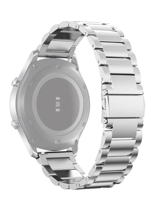 BGM Wrist Watch Band For Samsung Gear S3 Silver - Image 2