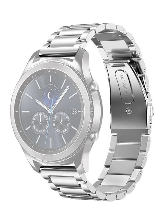 BGM Wrist Watch Band For Samsung Gear S3 Silver - Image 1