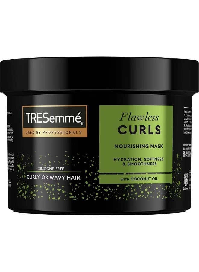 TRESemmé Flawless Curls Nourishing Hair Mask - with Coconut Oil & Ceramide for Deep Hydration, Softness & Bounce – Silicone-Free Treatment for Dry, Curly & Wavy Hair 440 ml - Image 1