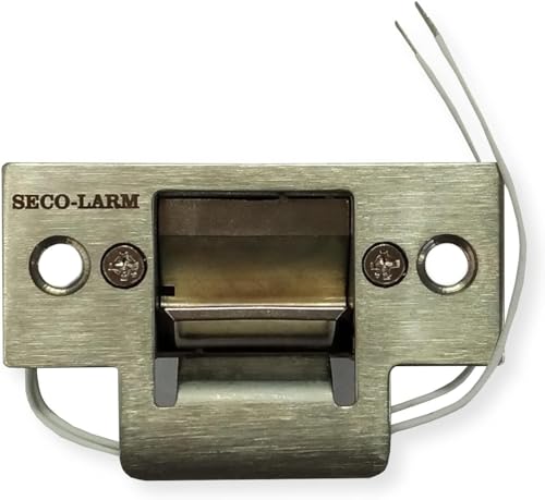 SECO-LARM SecoLarm SD991AD1Q Pack of 3 Mini NoCut Electric Door Strikes Indoor Use Converts Cylindrical Lock Sets Into an Electronic AccessControlled Locking System Stainless Steel Keeper - Image 3