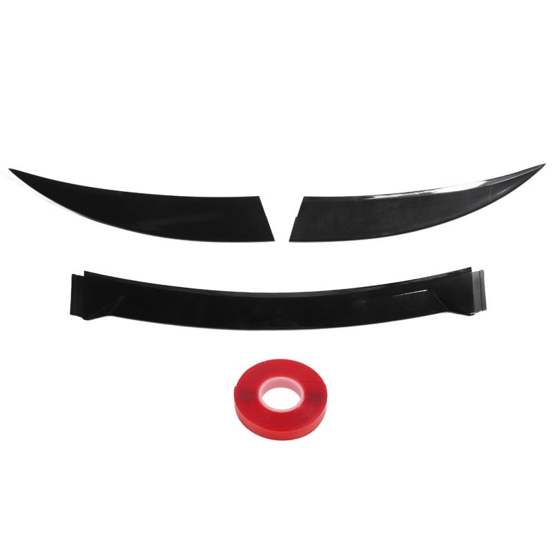 Universal Rear Spoiler Wing Glossy Black - Increase Stability Reduce Wind Resistance Universal Design Car Tail Spoiler for Safe Driving - Image 1