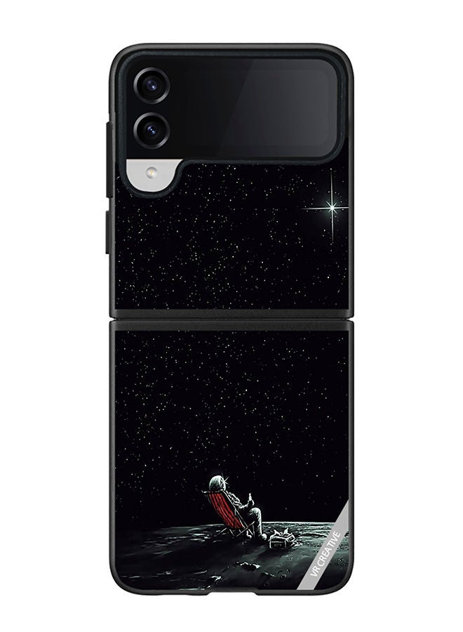 VR CREATIVE Protective Case Cover For Samsung Galaxy Z Flip4 Galaxy Star Space Design Multicolour - Image 1
