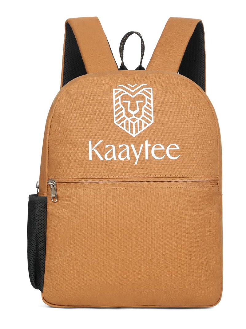 Kaaytee Sparta Canvas Backpack 15.6" Unisex Multipurpose Backpack | Canvas Material | Zippered Compartments with Pocket (Camel) - Image 1
