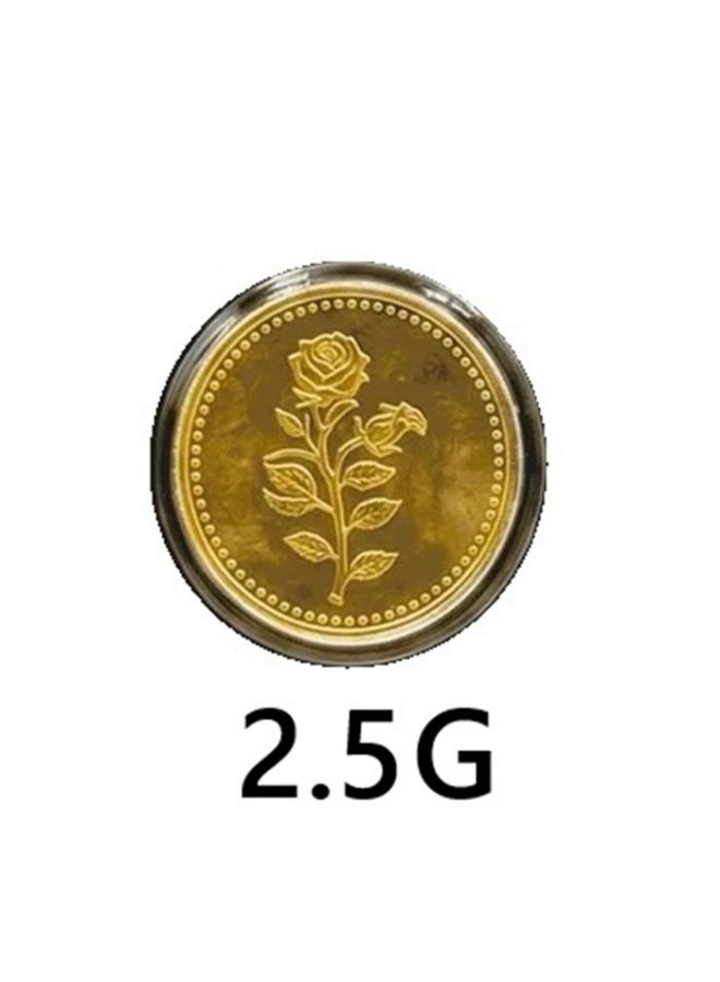Saudi 24-karat gold guinea, weight 2.5 grams