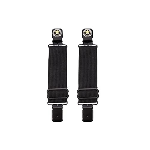GARGOYLE BELLS Adjustable Boot Clips for Motorcycle Riding, Black Boot Straps Elastic Pant Keeper for Men & Women (Star, 2 Pairs/4Pcs) - Image 1