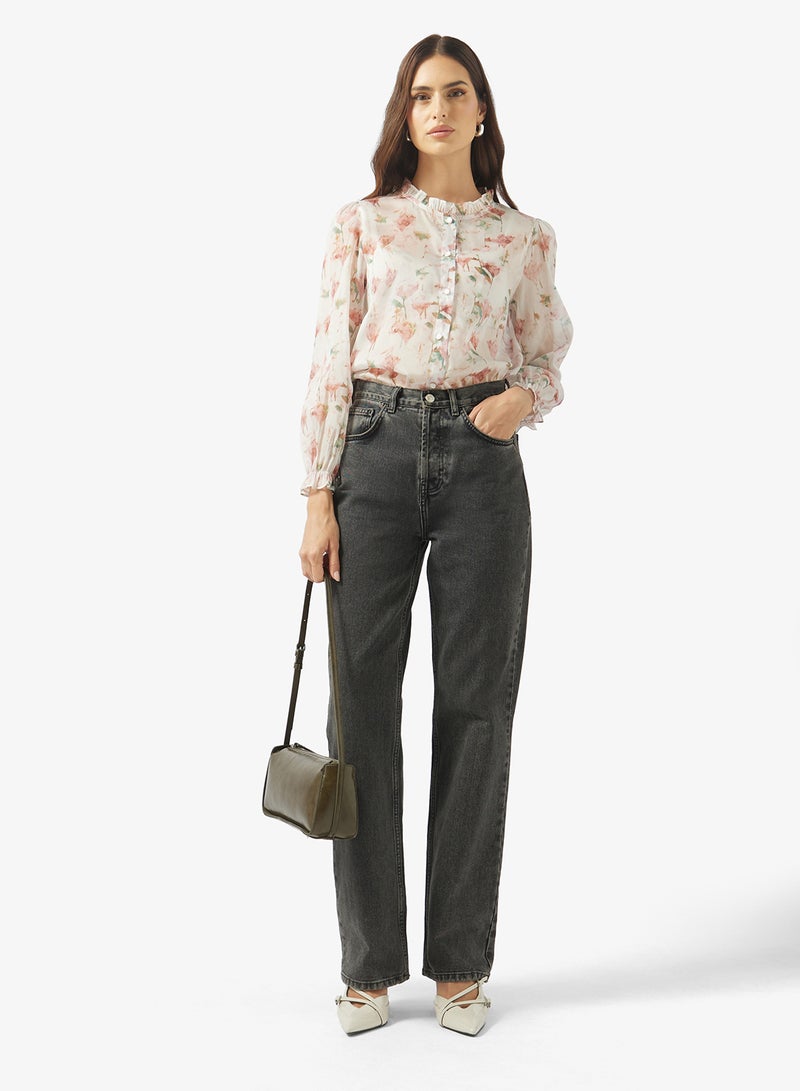 ELLA Floral Print Shirt - Image 4