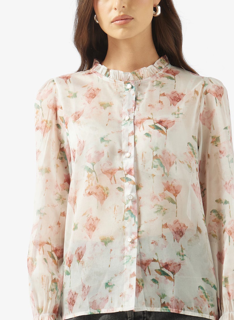 ELLA Floral Print Shirt - Image 3