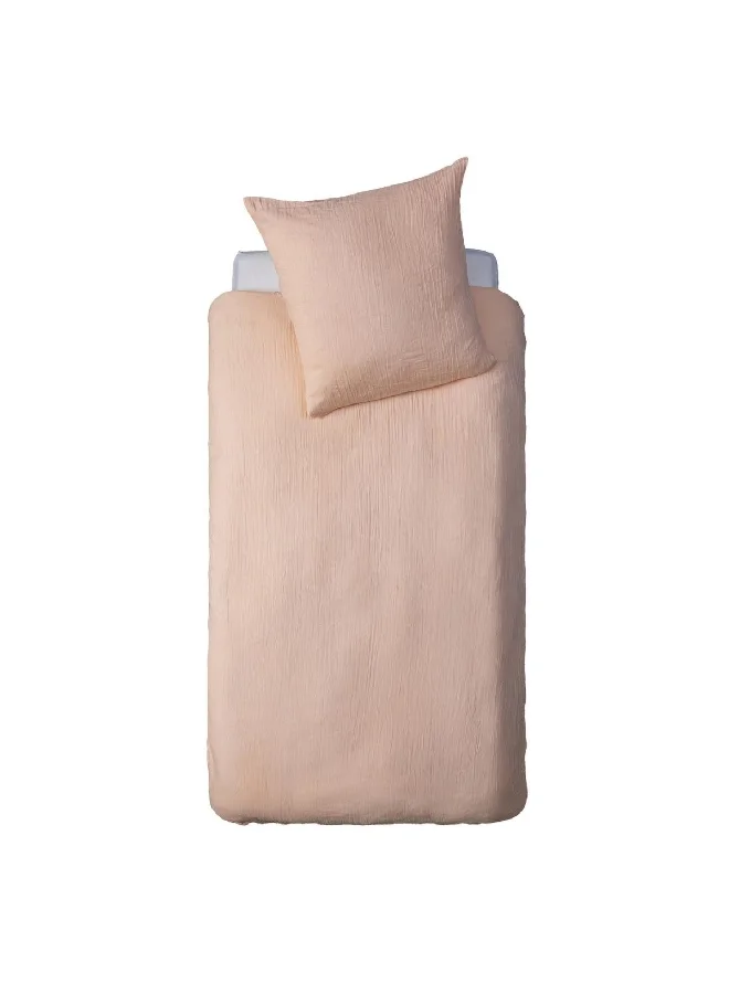 atmosphera Lili Cotton Gauze Bed Linen Set Pink 140 x 200 cm 195898C