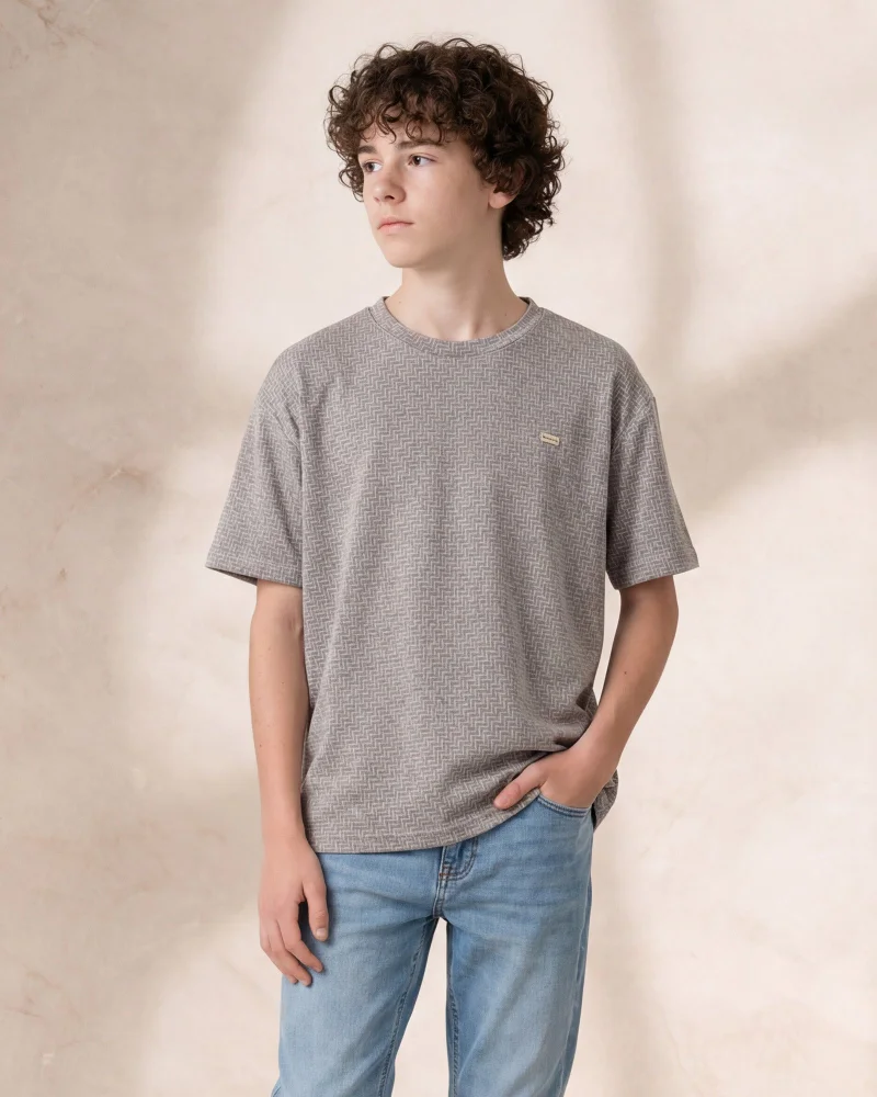 ردتاغ Boys Grey Printed T-Shirt