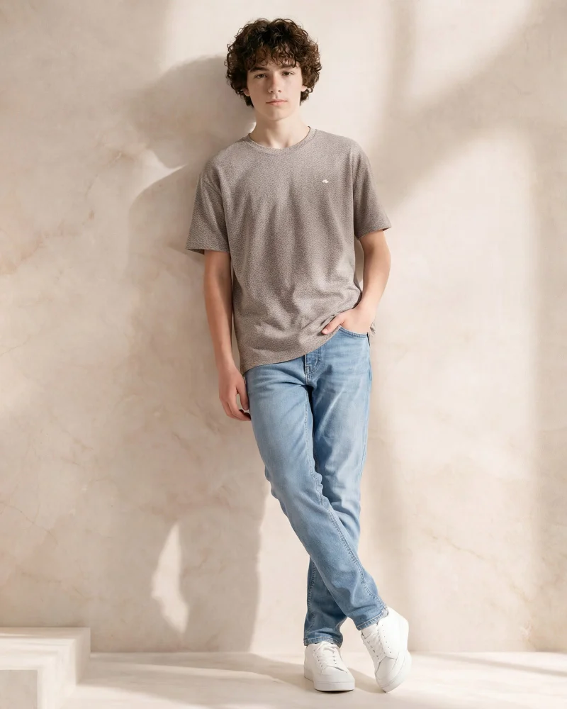 ردتاغ Boys Grey Printed T-Shirt