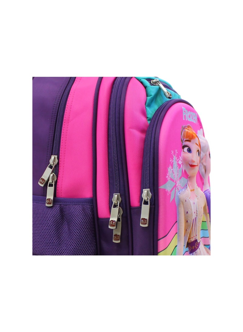 BZ Frozen Trolley Bag 16.5 Inches – Pink & Purple - Image 3