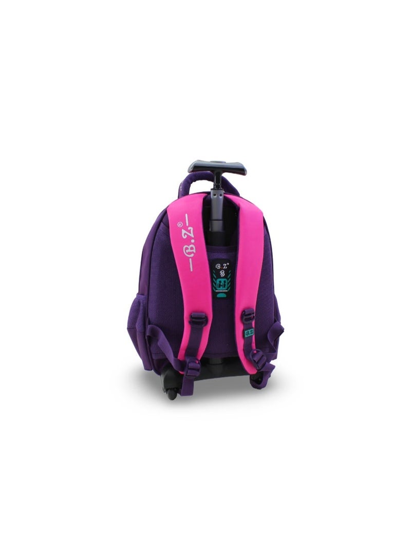 BZ Frozen Trolley Bag 16.5 Inches – Pink & Purple - Image 2