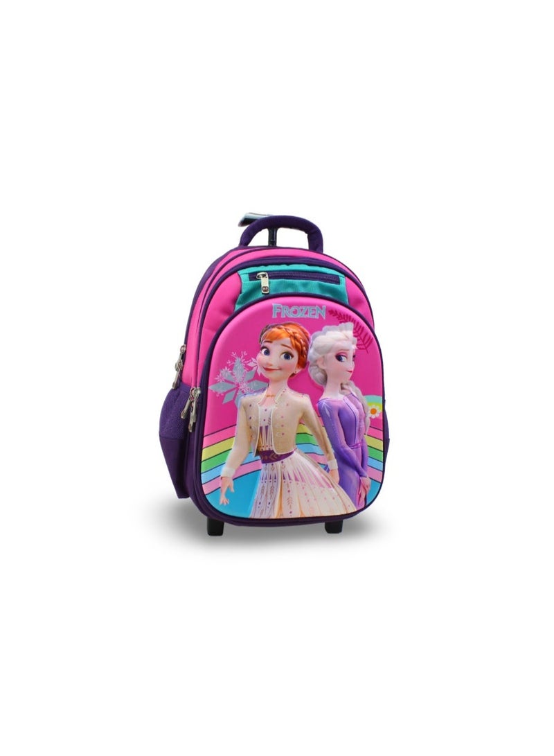BZ Frozen Trolley Bag 16.5 Inches – Pink & Purple - Image 1
