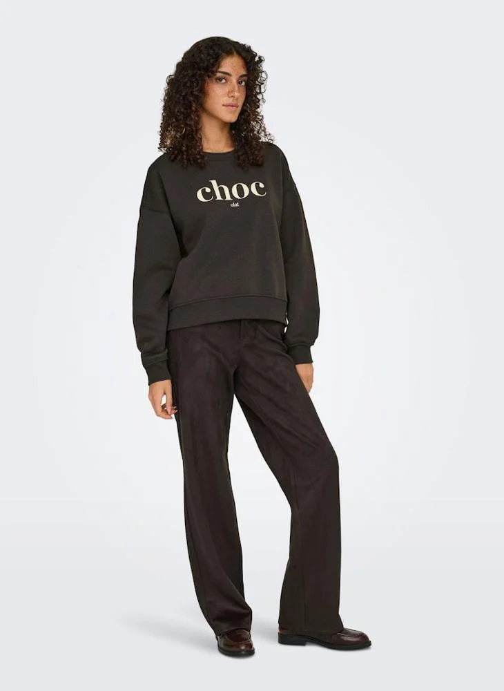 ONLY  ONLBEST Long sleeve PRINT CREW NECK Sweatshirt for Women | Best Price UAE