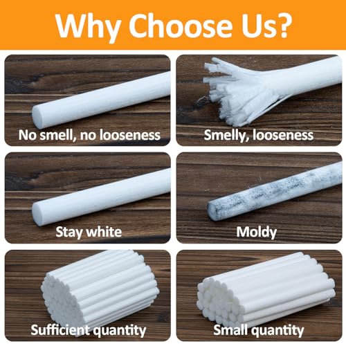 MAQIHAN 60PCS Humidifier Stick Filter Refill - Mini Air Diffuser Pure Wicks Refill Cotton Filter Sticks Replacement Wicks for Small Portable Humidifier Diffuser in Office Bedroom Home - Image 3