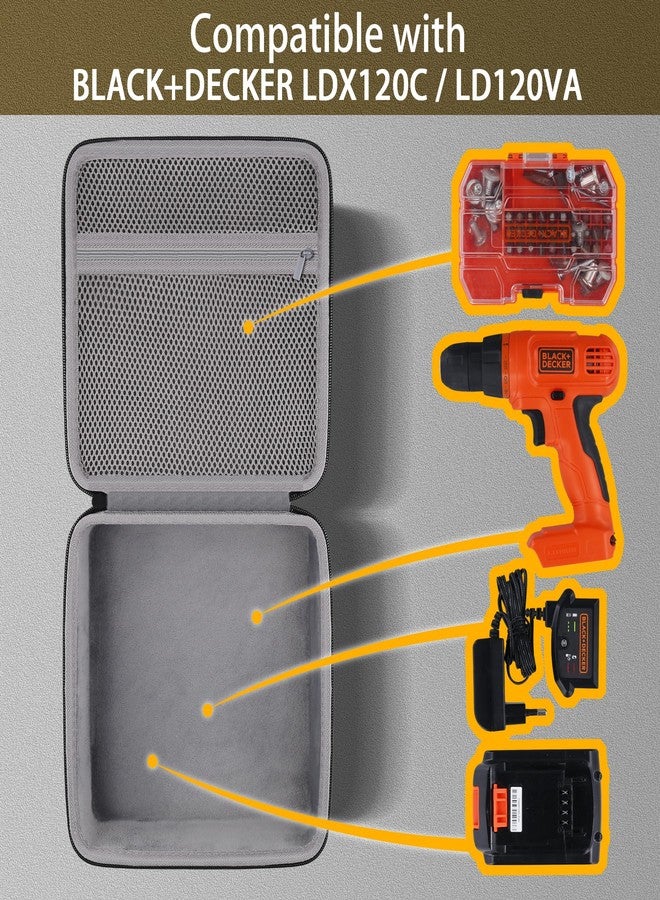 co2CREA Hard Case Replacement for BLACK+DECKER LDX120C / LD120VA MAX Cordless Drill Driver - Image 2