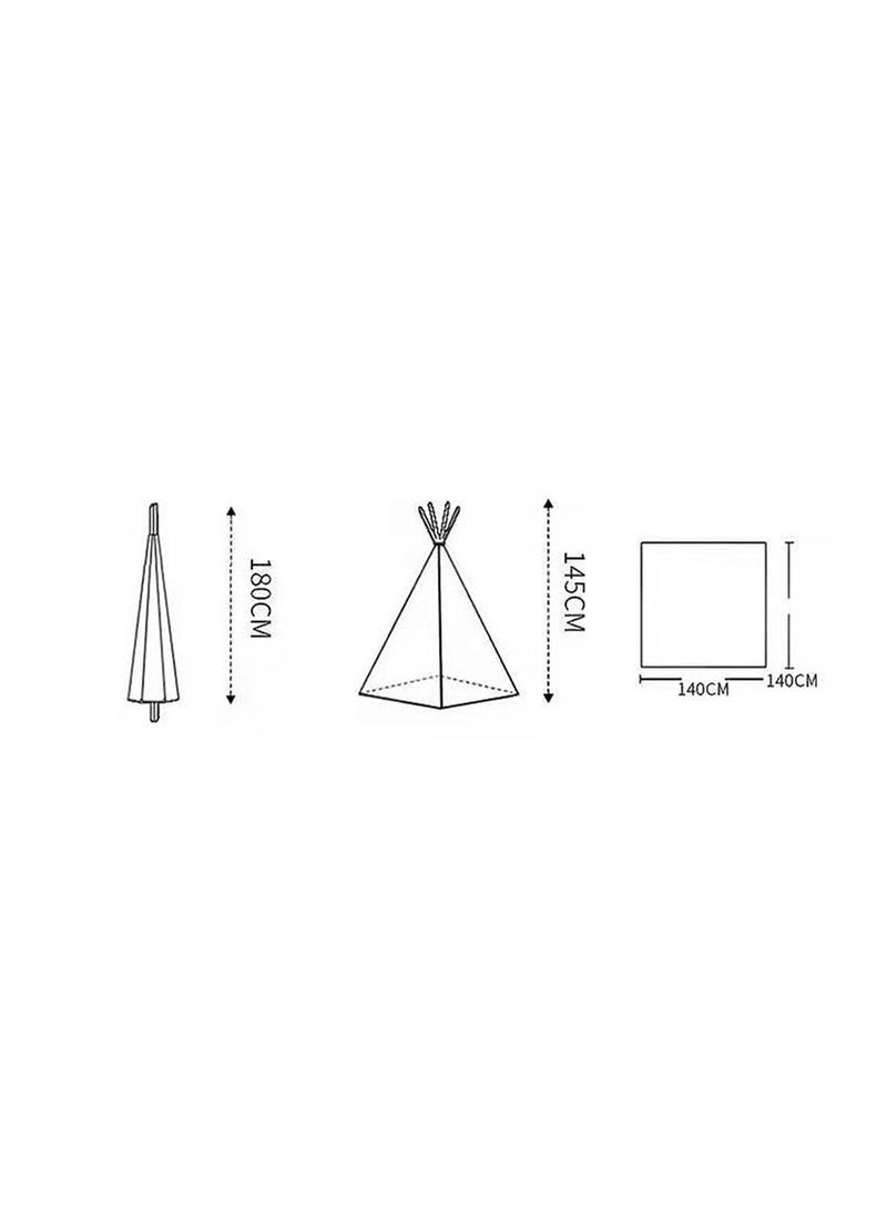 Cool Baby COOLBABY Foldable Teepee Tent with string light for Kids Play Tents Kids Teepee Tent for Girls Boys Washable Tent Fodable Kids Play Tent - Image 5