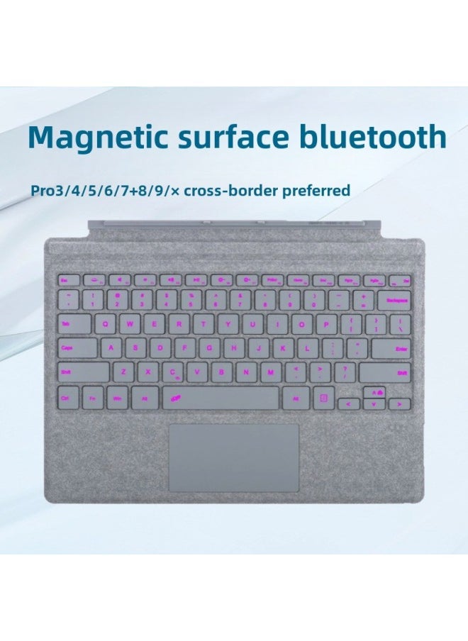 Surface Keyboard For Microsoft SurfacePro3/4/5/6/7/Tablet Magnetic Bluetooth Keyboard-Color:Gray-Product Type:Surfacepro3/4/5/6/7/+ Toggle Switch