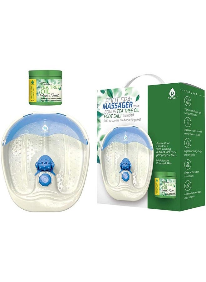 Pursonic 's Ultimate Foot Care Kit - Foot Spa, Pedicure Tools, Massager, Tea Tree Oil Salt Scrub, and Warming Function - Relax and Revitalize Tired Feet! - Image 2