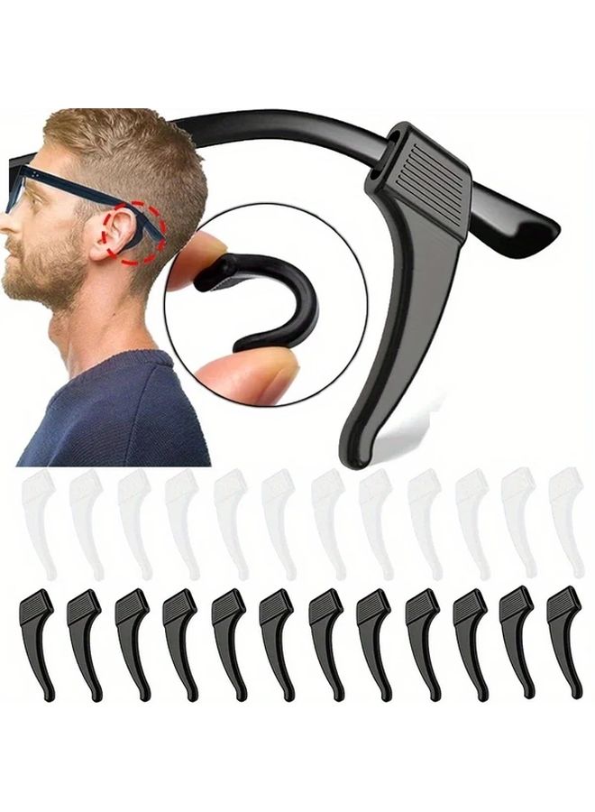 White 20PCS Silicone Non Slip Glasses Ear Hook Temple Covers Hypoallergenic Accessories - Image 1