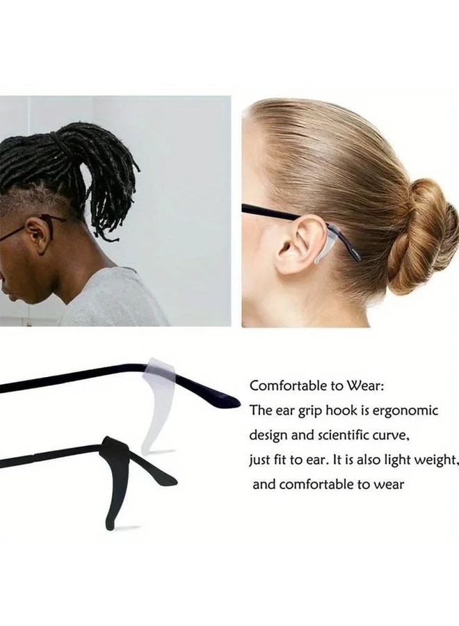 White 20PCS Silicone Non Slip Glasses Ear Hook Temple Covers Hypoallergenic Accessories - Image 5
