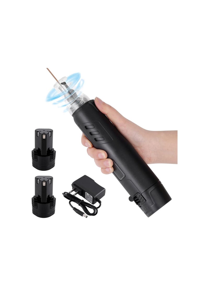 silvercnc - Cordless Magnet Wire Stripping Machine 2000mAh 50W for Enameled Wire 0.0118”-0.0984”, Handheld Enameled Wire Stripper w/Extra Battery - Image 1