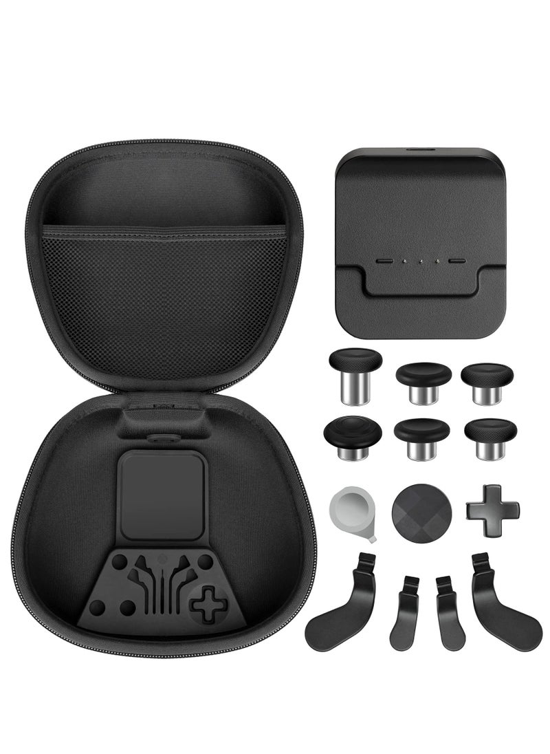 Excefore - Complete Component Pack for Xbox Elite Wireless Controller Series 2，package Includes 1 Carrying Case 1 Dock, 4 Paddles, 2 DPads, 6 Thumbsticks,1Tool - Image 1