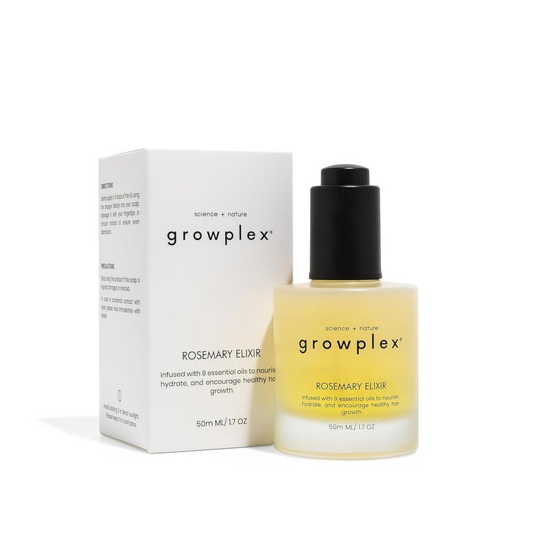 Growplex Rosemary Elixir â€“ Daily Scalp Oil with 9 Essential Oils â€“ Lightweight, Non-Greasy Formula for a Healthy-Looking Scalp â€“ For Men & Women â€“ 2oz - Image 1