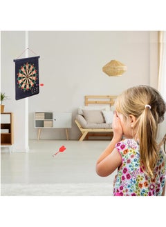 Rubik Magnetic Dartboard Set Hanging Roll Up Dartboard Set Leisure Sports for Kids adults with 6 Darts  - Image 5