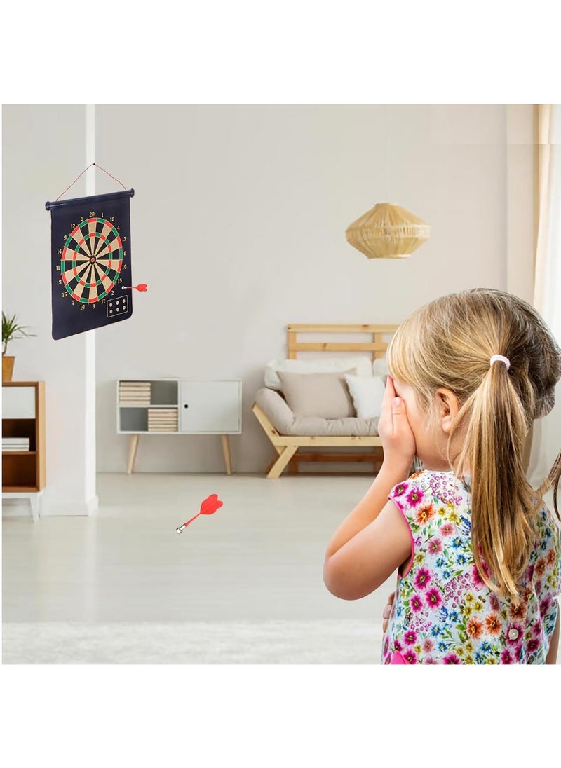 Rubik - Magnetic Dartboard Set Hanging Roll Up Dartboard Set Leisure Sports for Kids adults with 6 Darts - Image 1