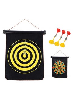 Rubik Magnetic Dartboard Set Hanging Roll Up Dartboard Set Leisure Sports for Kids adults with 6 Darts  - Image 2