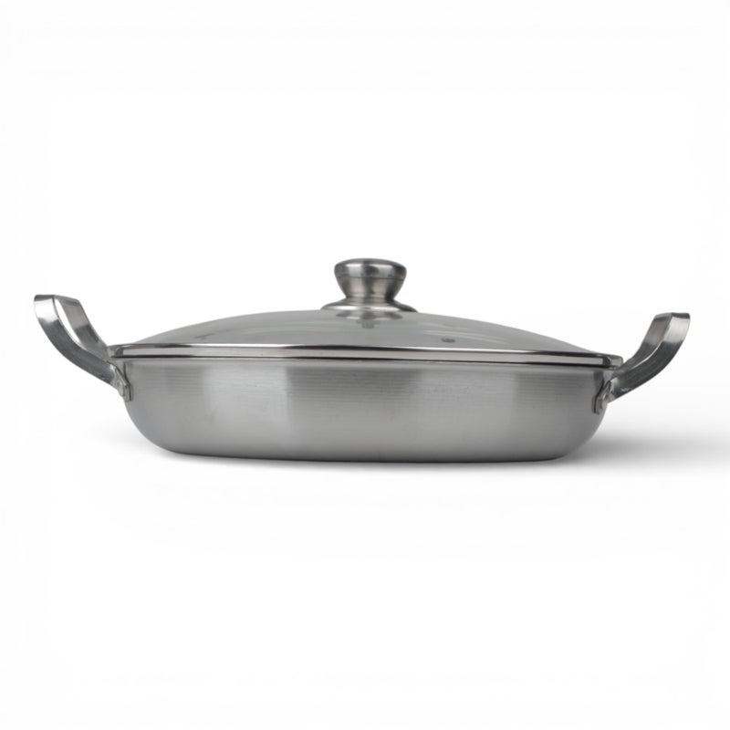 Bister Stainless Steel Saute Pan 28 cm with Lid, Nonstick Honeycomb Coating, Dual Handles, Dishwasher Safe, Compatible with All Cooktops - Image 2