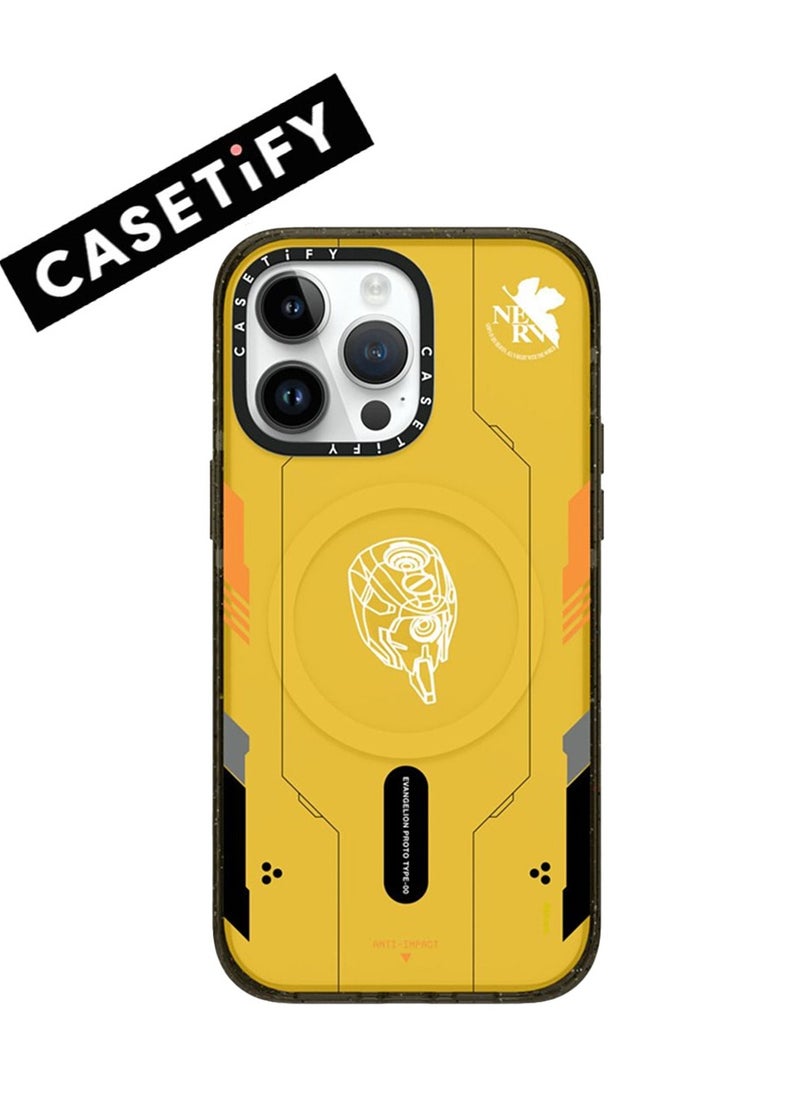 Casetify Apple iPhone 15 Pro Max Case,Test type-00 Magnetic Adsorption Phone Case - Yellow  - Image 1