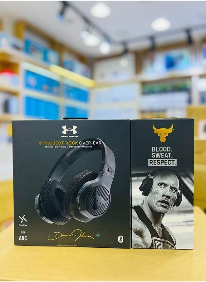 UNDER ARMOUR - Project Rock Over-Ear Training Headphones Black - Image 1