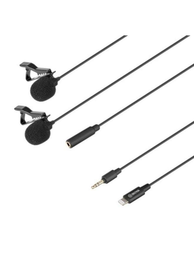 BOYA Lavalier Stereo Clip Microphone Black BY M2D  - Image 2