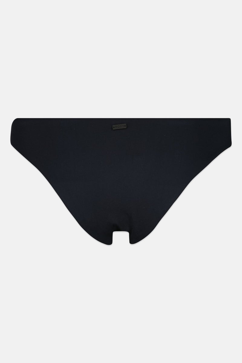 Roxy Women Plain Pull On Bikini Bottom, Black  - Image 2