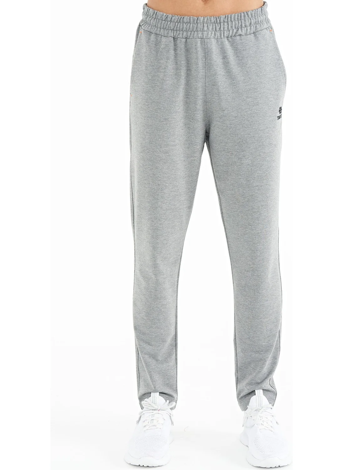 تومي لايف Gray Melange Logo Embroidery Detailed Side Pocket Standard Fit Men's Tracksuit Bottom - 84967