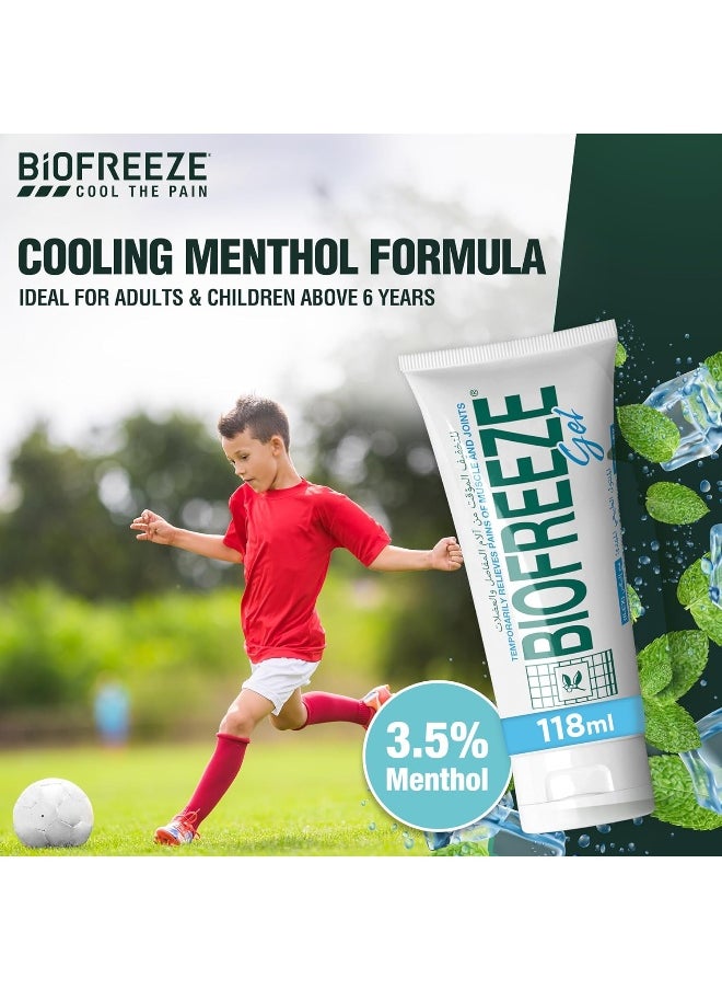 Biofreeze Pain Relief Gel Temporary Relief From Muscle And Joint Pain Soothing Natural Menthol With Ilex 118Ml  - Image 4