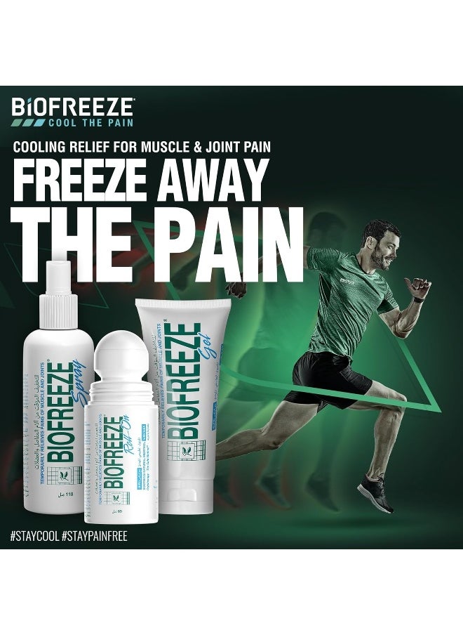Biofreeze Pain Relief Gel Temporary Relief From Muscle And Joint Pain Soothing Natural Menthol With Ilex 118Ml  - Image 2