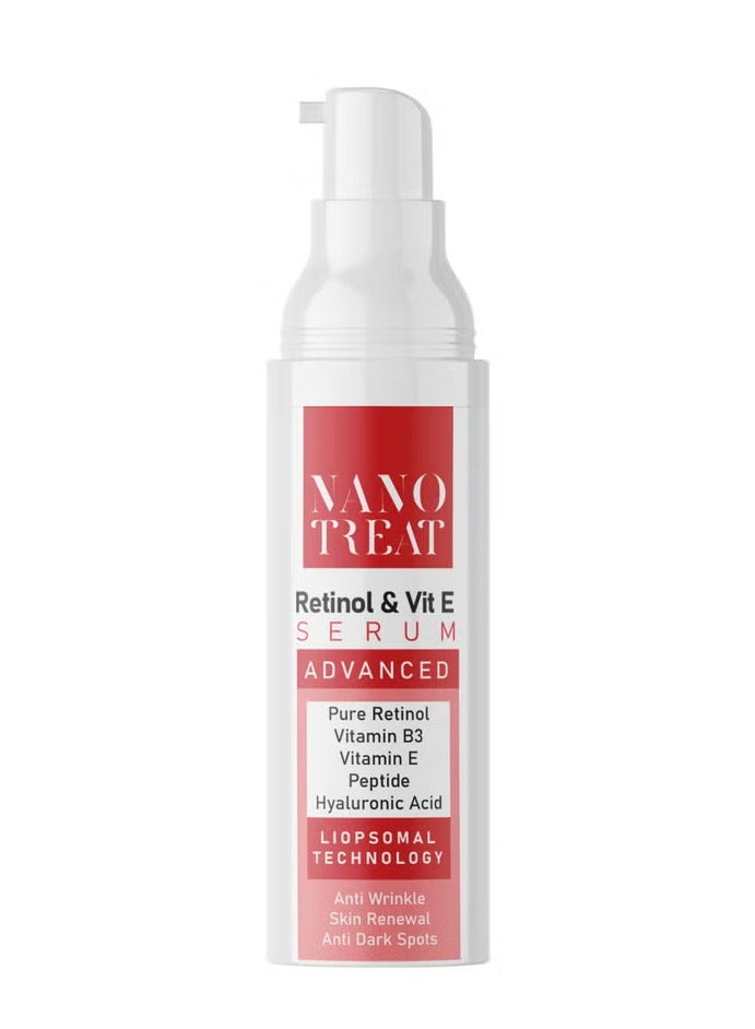 Nano Treat Retinol & Vitamin E Advanced Serum – Anti-Wrinkle, Skin Renewal, 30ml  - Image 1
