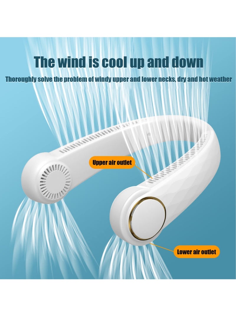 Portable Neck Fan Ultra-Cooling, Bladeless, Hands-Free Wearable Neck Fan, 3 Customizable Speeds, USB Rechargeable for Work, Travel, Sports - Image 3