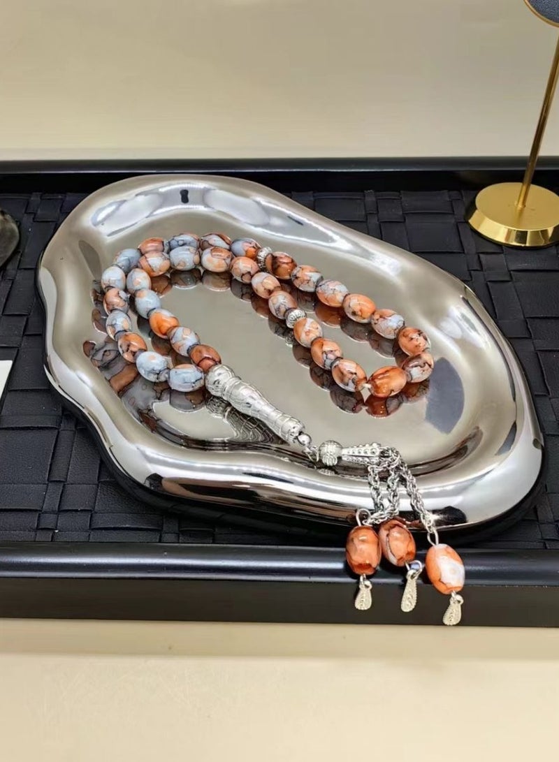 عام 4 قطع/33 سبحة صلاة من الحجر الصناعي/ta S مغلقة/8 أم - Image 2