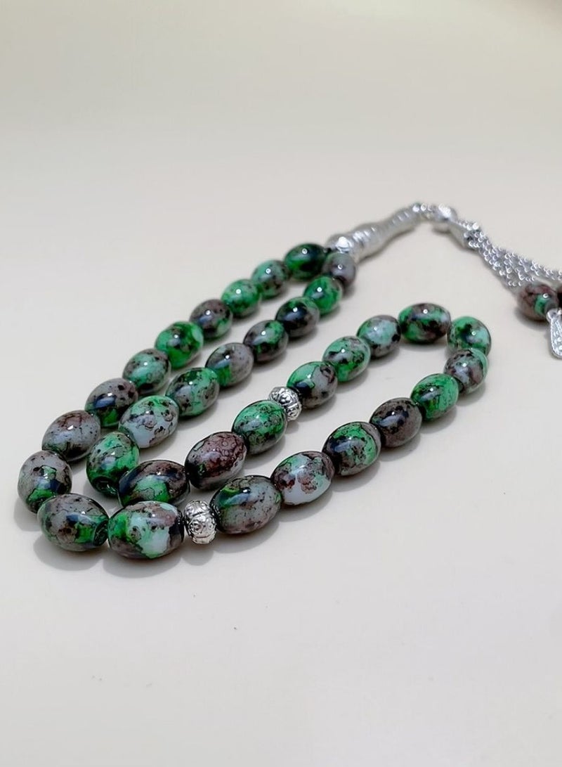 عام 4 قطع/33 سبحة صلاة من الحجر الصناعي/ta S مغلقة/8 أم - Image 5