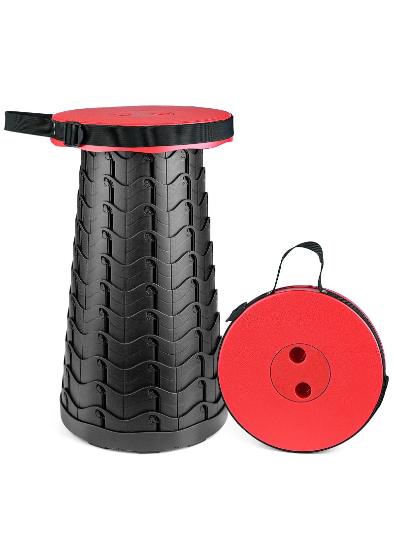 Hesanzol Hesanzol Upgraded Collapsible Stool for Adults Portable Telescoping Foldable Seats Retractable Chair for Camping Garden Hiking Travel Adjustable Telescopic Stool Max Load 400lbs 