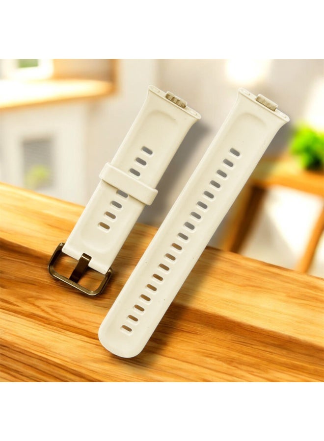 Sport Silicone Strap For Huawei Watch Fit 3 (2024) Bracelet Ivory - Image 3