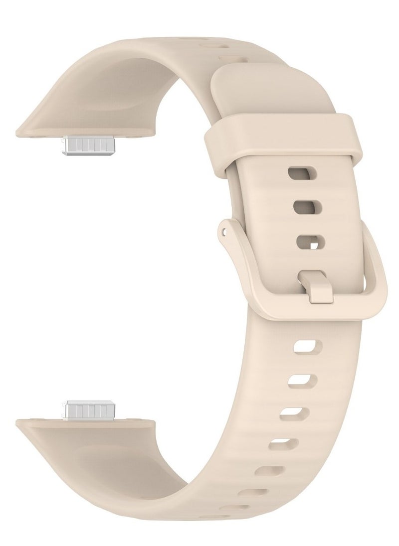 Generic Sport Silicone Strap For Huawei Watch Fit 3 (2024) Bracelet Ivory  - Image 1